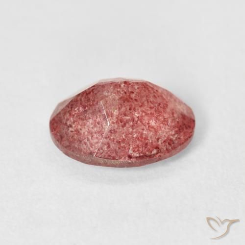 Strawberry Quartz Gemstone in 10 x 8 mm (calibrated) Size for Sale, Strawberry Quartz Stone in Reddish Pink Color