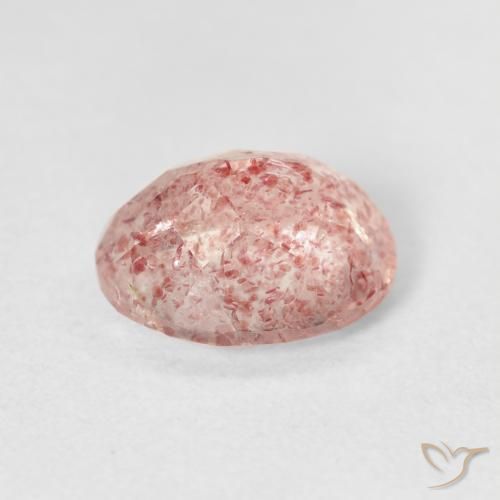 Strawberry Quartz Gemstone in 10 x 8 mm (calibrated) Size for Sale, Strawberry Quartz Stone in Light Rose Pink Color