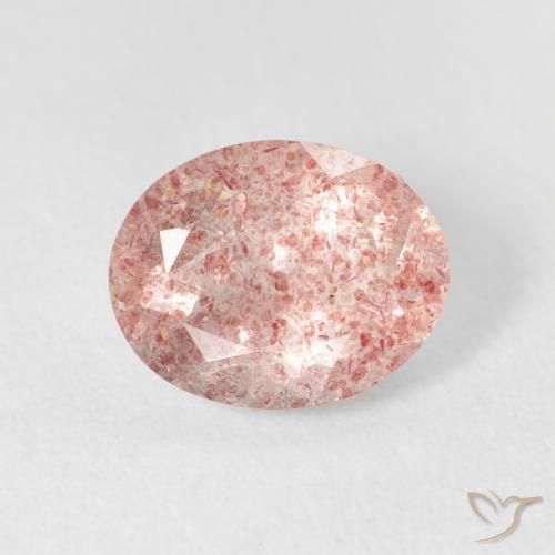 2.31ct Natural Light Pink Strawberry Quartz, Oval, Transparent
