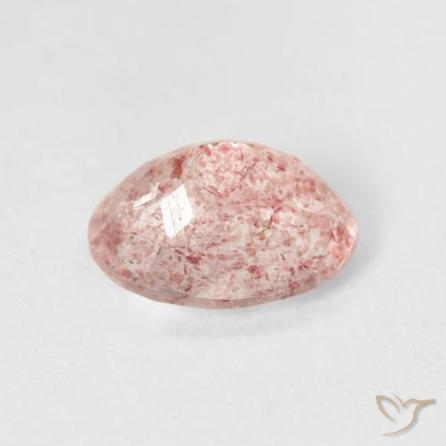 Strawberry Quartz Gemstone in 10 x 8 mm (calibrated) Size for Sale, Strawberry Quartz Stone in Light Pink Color