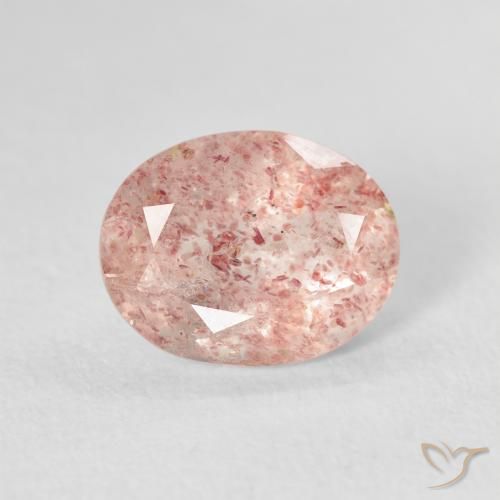 2.51ct Natural Light Pink Strawberry Quartz, Oval, Transparent