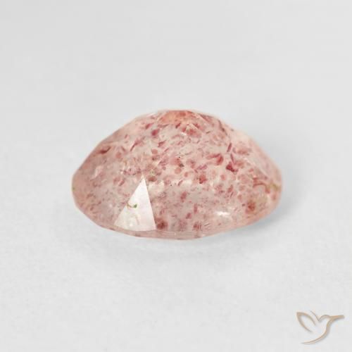 Strawberry Quartz Gemstone in 10 x 8 mm (calibrated) Size for Sale, Strawberry Quartz Stone in Light Pink Color