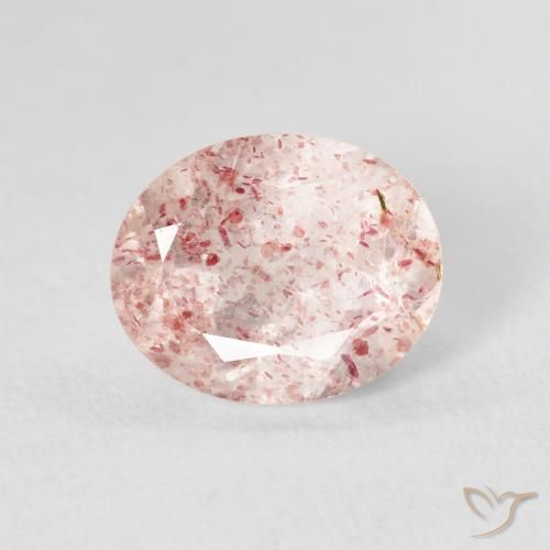 2.65ct Natural Light Pink Strawberry Quartz, Oval, Transparent