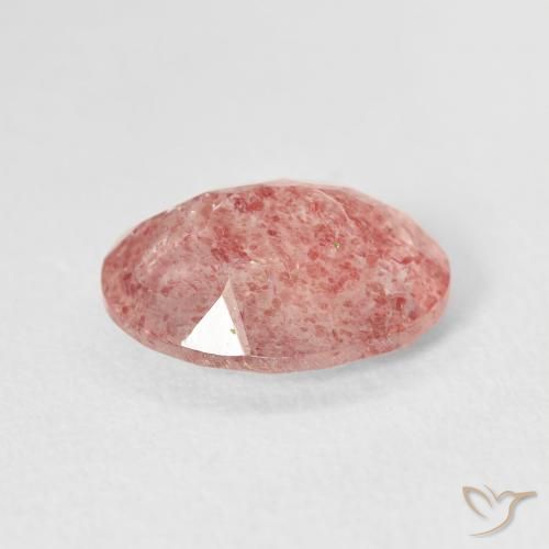 Strawberry Quartz Gemstone in 11 x 9 mm (calibrated) Size for Sale, Strawberry Quartz Stone in Light Rose Pink Color