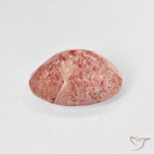 Strawberry Quartz Gemstone in 10 x 8 mm (calibrated) Size for Sale, Strawberry Quartz Stone in Medium Pink Color
