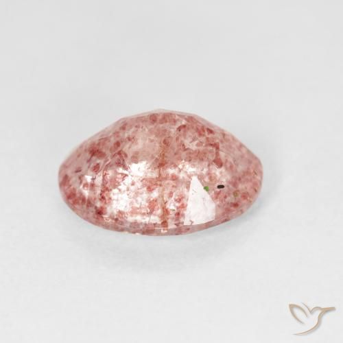 Strawberry Quartz Gemstone in 10 x 8 mm (calibrated) Size for Sale, Strawberry Quartz Stone in Medium Pink Color
