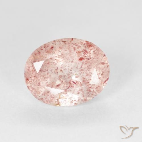 2.73ct Natural Light Pink Strawberry Quartz, Oval, Transparent