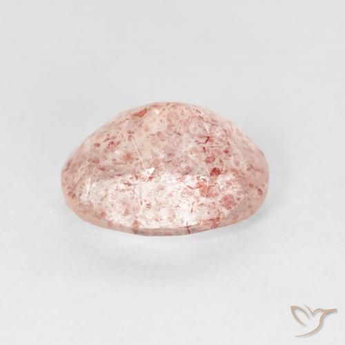 Strawberry Quartz Gemstone in 10 x 8 mm (calibrated) Size for Sale, Strawberry Quartz Stone in Light Pink Color