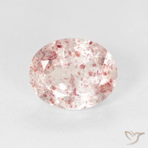 2.70ct Natural Earthy Pink Strawberry Quartz, Oval, Transparent