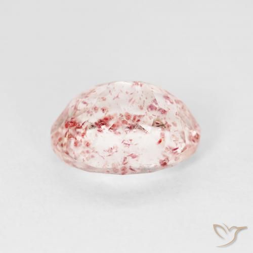 Strawberry Quartz Gemstone in 10 x 8 mm (calibrated) Size for Sale, Strawberry Quartz Stone in Earthy Pink Color
