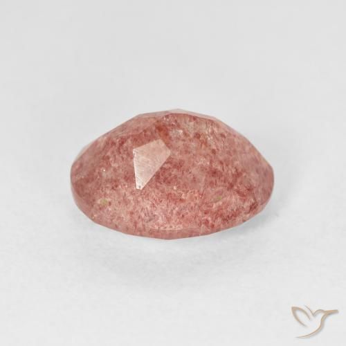 Strawberry Quartz Gemstone in 10 x 8 mm (calibrated) Size for Sale, Strawberry Quartz Stone in Medium Pink Color