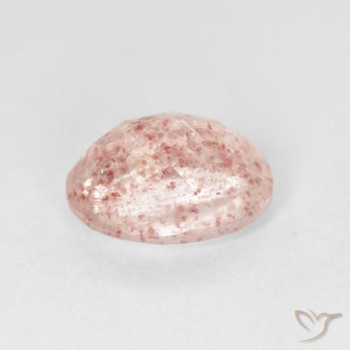 Strawberry Quartz Gemstone in 10 x 8 mm (calibrated) Size for Sale, Strawberry Quartz Stone in Medium Pink Color