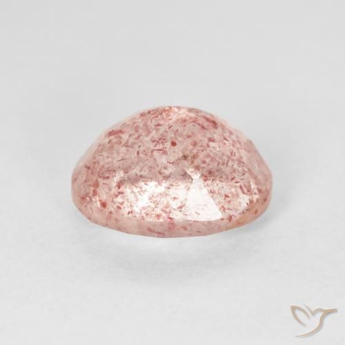 Strawberry Quartz Gemstone in 10 x 8 mm (calibrated) Size for Sale, Strawberry Quartz Stone in Flamingo Pink Color