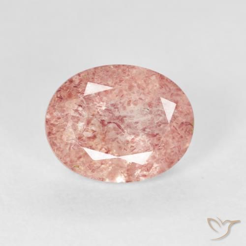 2.73ct Natural Light Pink Strawberry Quartz, Oval, Transparent