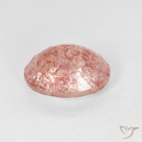 Strawberry Quartz Gemstone in 10 x 8 mm (calibrated) Size for Sale, Strawberry Quartz Stone in Light Pink Color