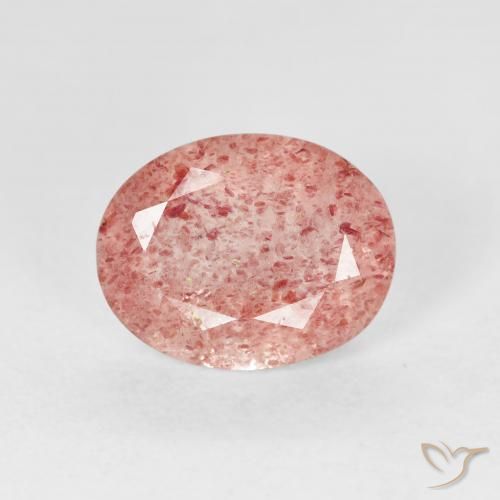 2.45ct Natural Rose Pink Strawberry Quartz, Oval, Transparent