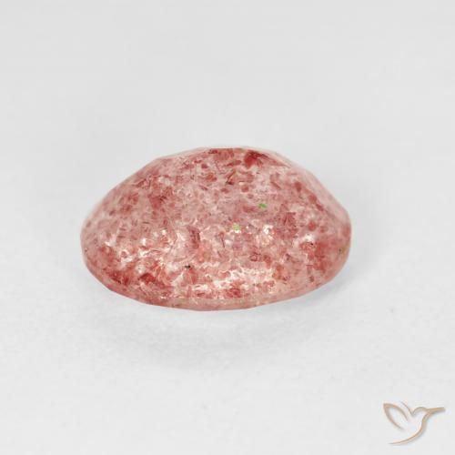 Strawberry Quartz Gemstone in 10 x 8 mm (calibrated) Size for Sale, Strawberry Quartz Stone in Rose Pink Color