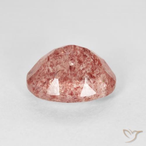 Strawberry Quartz Gemstone in 10 x 8 mm (calibrated) Size for Sale, Strawberry Quartz Stone in Rose Pink Color
