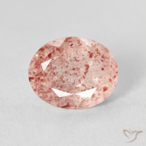 2.83ct Natural Light Pink Strawberry Quartz, Oval, Transparent