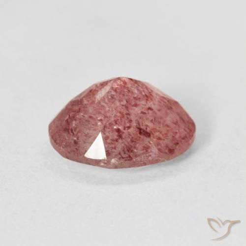 Strawberry Quartz Gemstone in 10 x 8 mm (calibrated) Size for Sale, Strawberry Quartz Stone in Raspberry Pink Color
