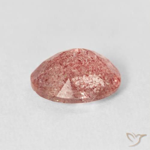 Strawberry Quartz Gemstone in 10 x 8 mm (calibrated) Size for Sale, Strawberry Quartz Stone in Medium Pink Color