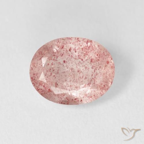 2.69ct Natural Light Pink Strawberry Quartz, Oval, Transparent