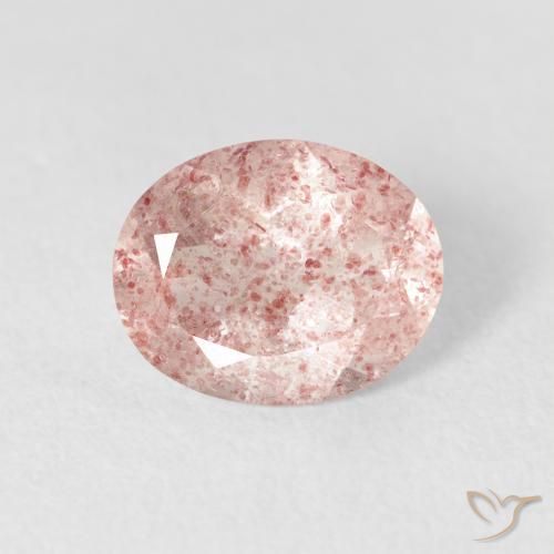 2.10ct Natural Light Pink Strawberry Quartz, Oval, Transparent
