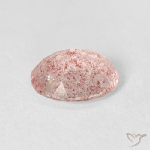 Strawberry Quartz Gemstone in 10 x 8 mm (calibrated) Size for Sale, Strawberry Quartz Stone in Light Pink Color