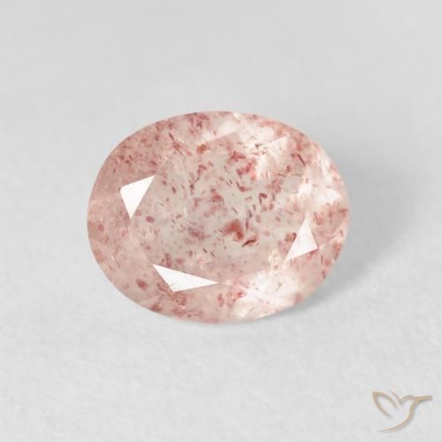 2.57ct Natural Light Pink Strawberry Quartz, Oval, Transparent