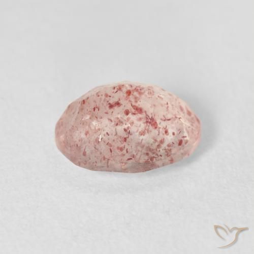 Strawberry Quartz Gemstone in 10 x 8 mm (calibrated) Size for Sale, Strawberry Quartz Stone in Light Pink Color
