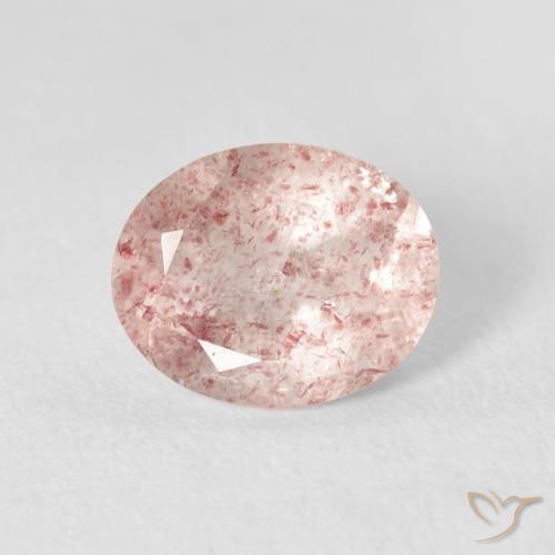 2.60ct Natural Light Pink Strawberry Quartz, Oval, Transparent