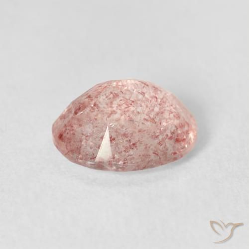 Strawberry Quartz Gemstone in 10 x 8 mm (calibrated) Size for Sale, Strawberry Quartz Stone in Light Pink Color
