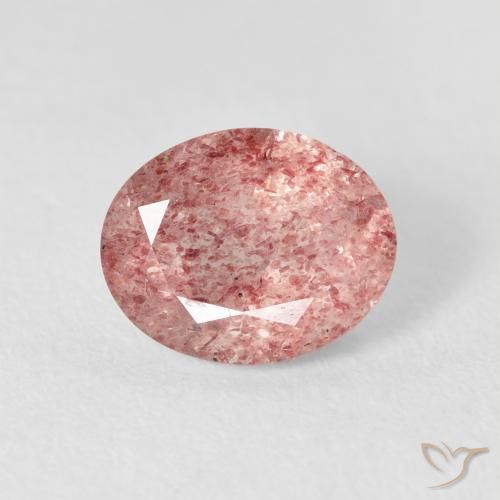 2.76ct Natural Medium Light-Pink Strawberry Quartz, Oval, Transparent