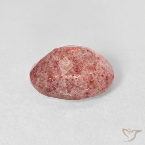 Strawberry Quartz Gemstone in 10 x 8 mm (calibrated) Size for Sale, Strawberry Quartz Stone in Medium Light-Pink Color