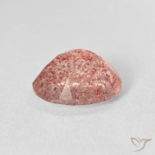 Strawberry Quartz Gemstone in 10 x 8 mm (calibrated) Size for Sale, Strawberry Quartz Stone in Light Rose Pink Color