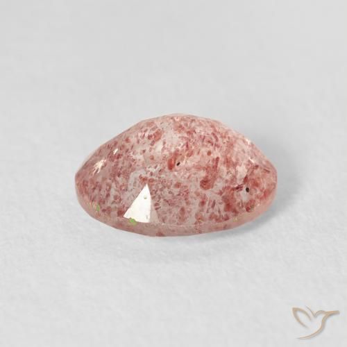 Strawberry Quartz Gemstone in 10 x 8 mm (calibrated) Size for Sale, Strawberry Quartz Stone in Medium Light-Pink Color