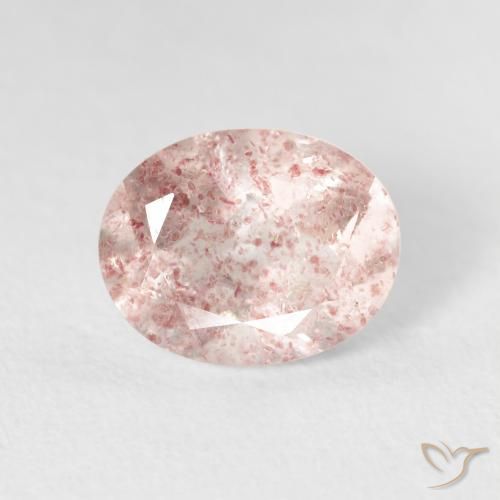 2.52ct Natural Light Pink Strawberry Quartz, Oval, Transparent
