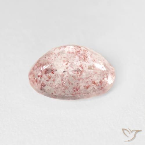 Strawberry Quartz Gemstone in 10 x 8 mm (calibrated) Size for Sale, Strawberry Quartz Stone in Light Pink Color