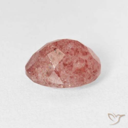 Strawberry Quartz Gemstone in 10 x 8 mm (calibrated) Size for Sale, Strawberry Quartz Stone in Medium Pink Color