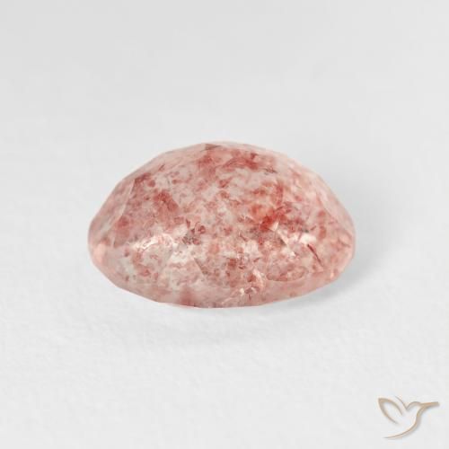 Strawberry Quartz Gemstone in 10 x 8 mm (calibrated) Size for Sale, Strawberry Quartz Stone in Earthy Pink Color