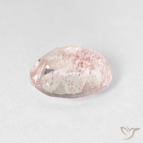 Strawberry Quartz Gemstone in 10 x 8 mm (calibrated) Size for Sale, Strawberry Quartz Stone in Medium Pink Color