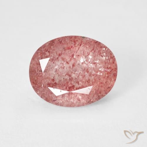 2.68ct Natural Raspberry Pink Strawberry Quartz, Oval, Transparent