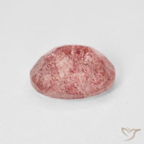 Strawberry Quartz Gemstone in 10 x 8 mm (calibrated) Size for Sale, Strawberry Quartz Stone in Raspberry Pink Color