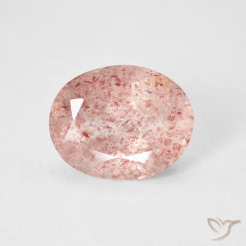 2.71ct Natural Light Pink Strawberry Quartz, Oval, Transparent