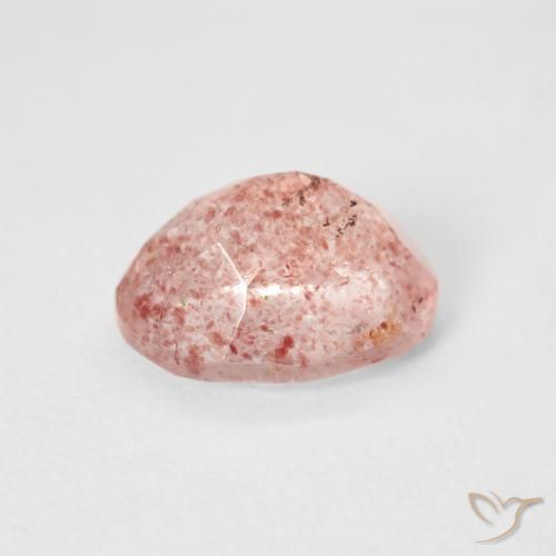 Strawberry Quartz Gemstone in 10 x 8 mm (calibrated) Size for Sale, Strawberry Quartz Stone in Light Pink Color