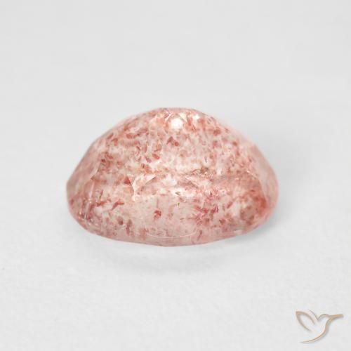 Strawberry Quartz Gemstone in 10 x 8 mm (calibrated) Size for Sale, Strawberry Quartz Stone in Orange Pink Color