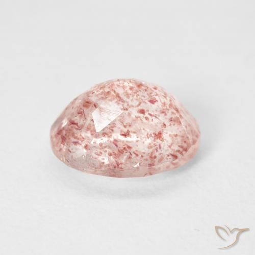 Strawberry Quartz Gemstone in 10 x 8 mm (calibrated) Size for Sale, Strawberry Quartz Stone in Earthy Pink Color