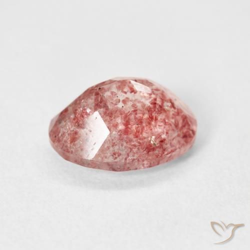 Strawberry Quartz Gemstone in 10 x 8 mm (calibrated) Size for Sale, Strawberry Quartz Stone in Bright Pink Color
