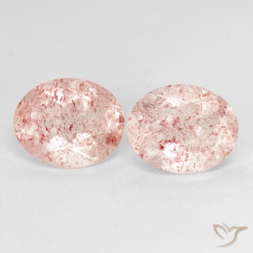 5.13ctw Natural Medium Pink Strawberry Quartz, Oval, Transparent