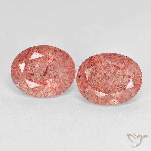 5.31ctw Natural Medium Pink Strawberry Quartz, Oval, Transparent